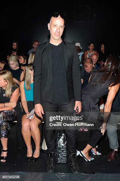 Robert Verdi attends the Cushnie et Ochs front row during New York Fashion Week: The Shows at The Dock, Skylight at Moynihan Station on September 9,...