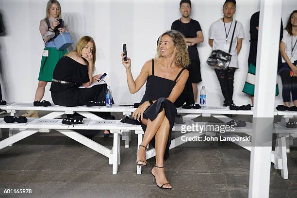 Designer Michelle Smith attends Milly Fashion Show during September 2016 New York Fashion Week at ArtBeam on September 9, 2016 in New York City.