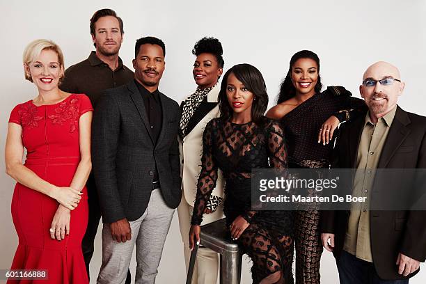 Actors Penelope Ann Miller, Armie Hammer, Nate Parker, Aunjanue Ellis, Aja Naomi King, Gabrielle Union and Jackie Earle Haley of "The Birth of a...