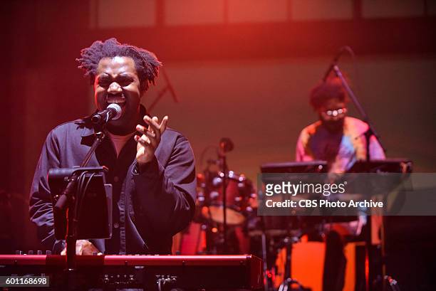 The Late Show With Stephen Colbert: With musical guests Sampha during Thursday's 9/1/16 taping in New York.