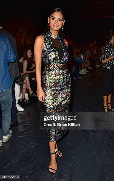 Miss Universe 2015 Pia Wurtzbach attends the Francesca Liberatore show during September 2016 New York Fashion Week: The Shows event at The Dock,...