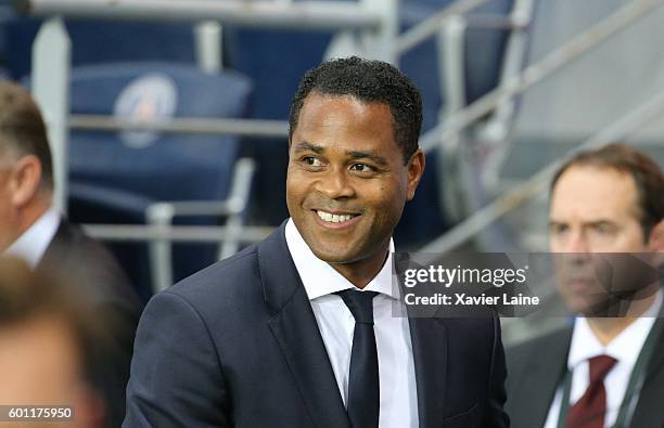 Patrick Kluivert of Paris Saint-Germain during the French Ligue 1 match between Paris Saint-Germain and AS Saint-Etienne at Parc des Princes on...