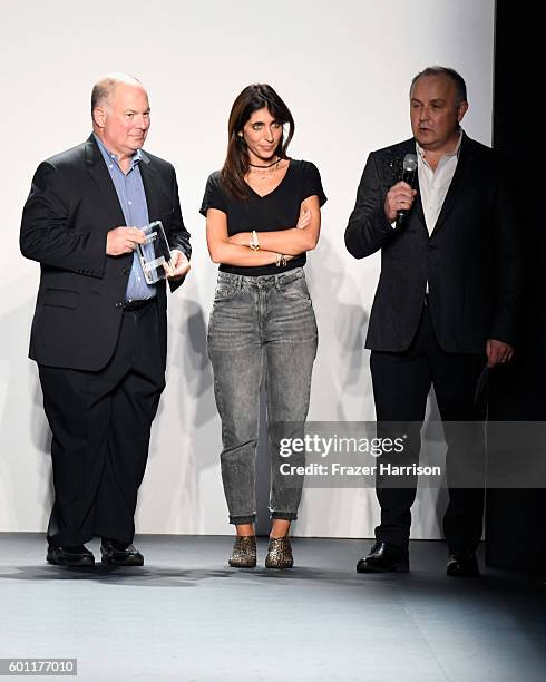 Francesca Liberatore is awarded the DHL Exported Award at the Marist Reprise: Francesca Liberatore fashion show during New York Fashion Week: The...