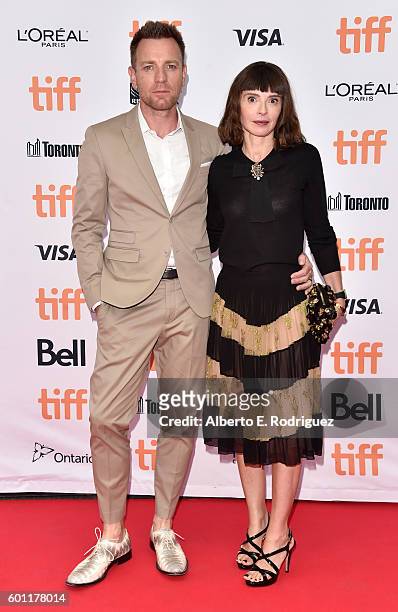 Director/Actor Ewan McGregor and wife Eve Mavrakis attend the "American Pastoral" premiere during the 2016 Toronto International Film Festival at...