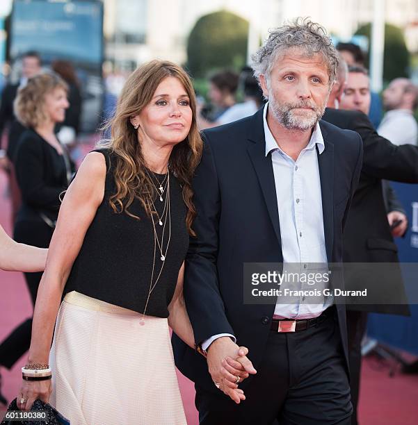 Stephane Guillon and his wife Muriel Cousin attend the "Imperium" Premiere during the 42nd Deauville American Film Festival on September 9, 2016 in...