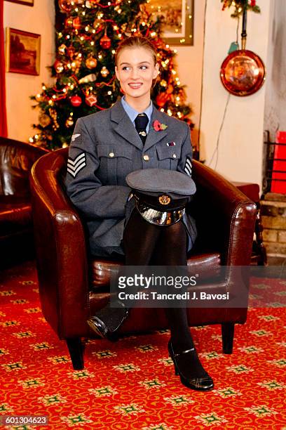 raf girl in uniform - bavosi in cambridgeshire stock pictures, royalty-free photos & images