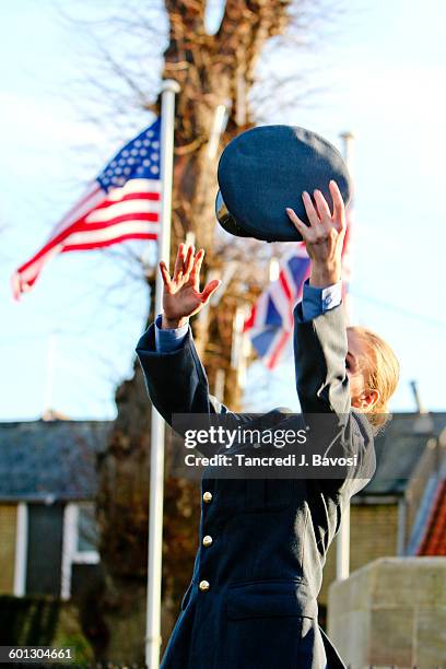 raf girl in uniform - bavosi in cambridgeshire stock pictures, royalty-free photos & images