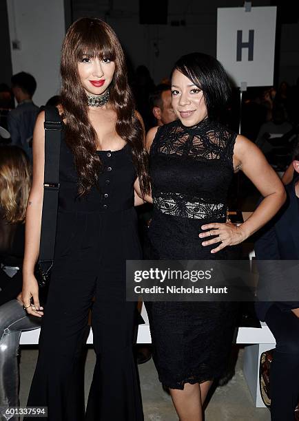 Actresses Jackie Cruz and Selenis Leyva attend the Nicole Miller spring 2017 show - Front Row - September 2016 - New York Fashion Week: The Shows at...