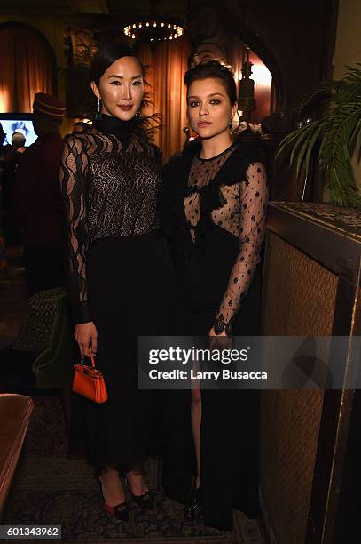 Chriselle Lim and actress Sophie Cookson attend the Gemfields In Conversation Cocktail Party during New York Fashion Week: The Shows September 2016...