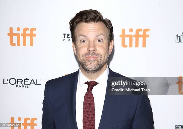 Jason Sudeikis arrives at the 2016 Toronto International Film Festival - "Colossal" premiere held at Ryerson Theatre on September 9, 2016 in Toronto,...