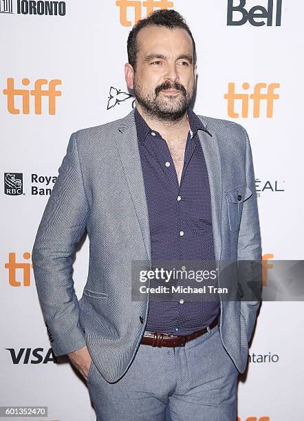 Nacho Vigalondo arrives at the 2016 Toronto International Film Festival - "Colossal" premiere held at Ryerson Theatre on September 9, 2016 in...