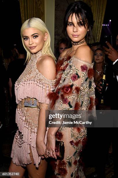 Kylie Jenner and Kendall Jenner during Harper's Bazaar's celebration of "ICONS By Carine Roitfeld" presented by Infor, Laura Mercier, and Stella...