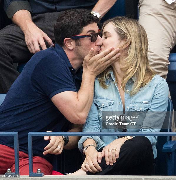 Jason Biggs and Jenny Mollen seen at USTA Billie Jean King National Tennis Center on September 9, 2016 in the Queens borough of New York City.