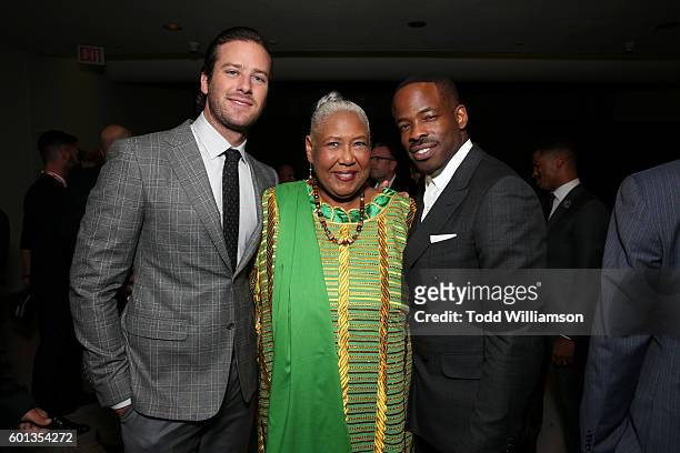 Actors Armie Hammer, Esther Scott and Writer/Director/Actor Chiké Okonkwo attend Fox Searchlight's "The Birth of a Nation" special presentation...