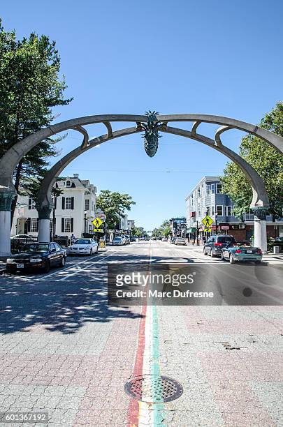 gateway arch over atwells avenue in providence, rhode island - rhode island sign stock pictures, royalty-free photos & images