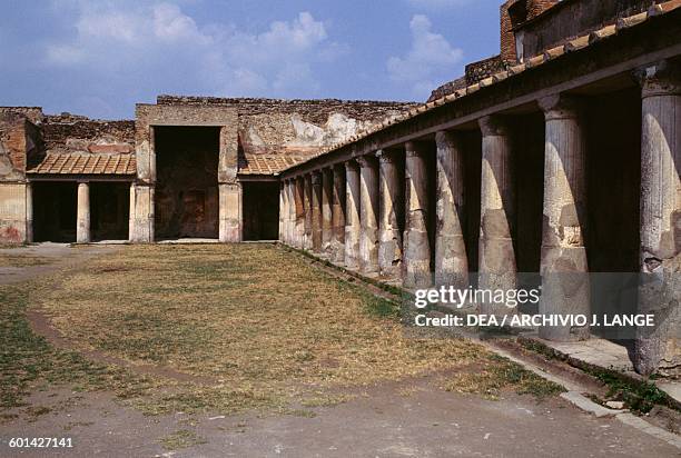 Portico of the palaestra, Stabian Baths, Pompeii , Campania, Italy. Roman civilisation, 2nd century BC.