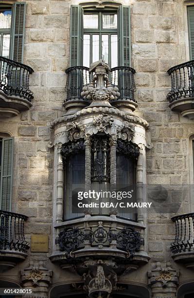 Tribune, Casa Calvet architect Antoni Gaudi , Barcelona, Catalonia. Spain, 19th century.