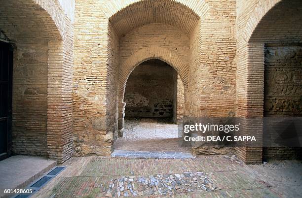 Interior of the Torre del Homenaje , Alcazaba of Malaga, Andalusia. Spain, 11th century.