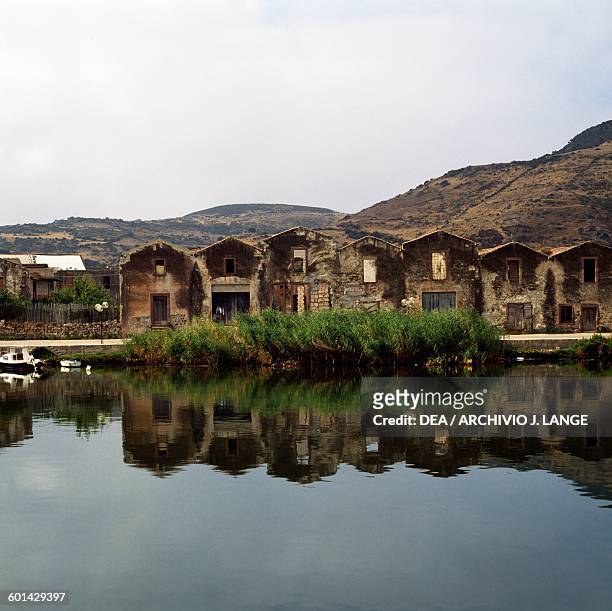 Sas Conzas, former tanneries on the left bank of the Temo river, Bosa, Sardinia, Italy.