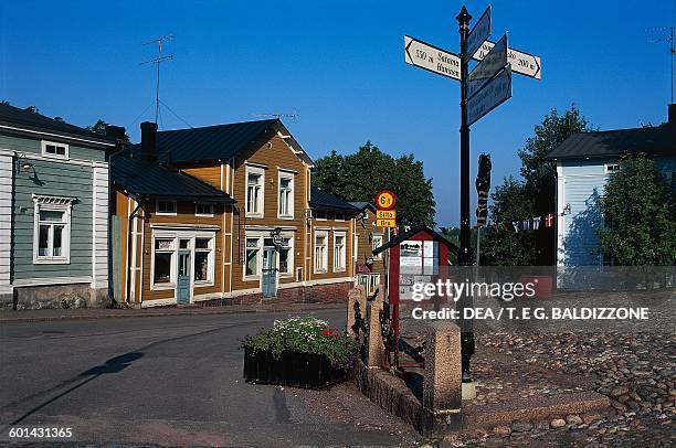 Glimpse of the town of Porvoo, Finland.