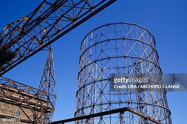 Gasometer dating back to the early 20th century, Rome, Italy.