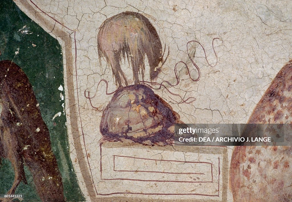 Ibex on turtle, frescoes in Hall of World