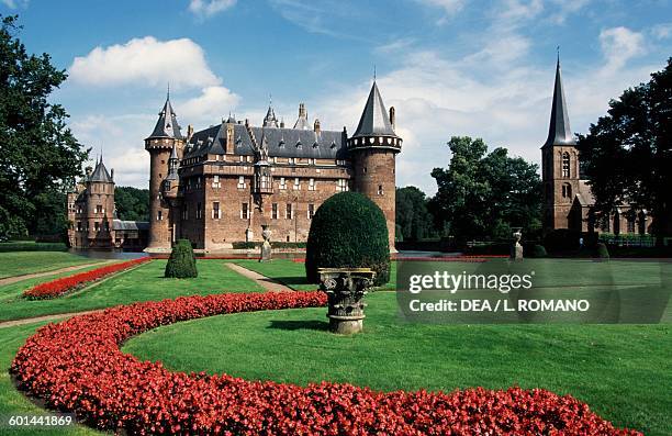 De Haar Castle Neo-Gothic style, architect Pierre Cuypers , Haarzuilens. Netherlands, 19th century.