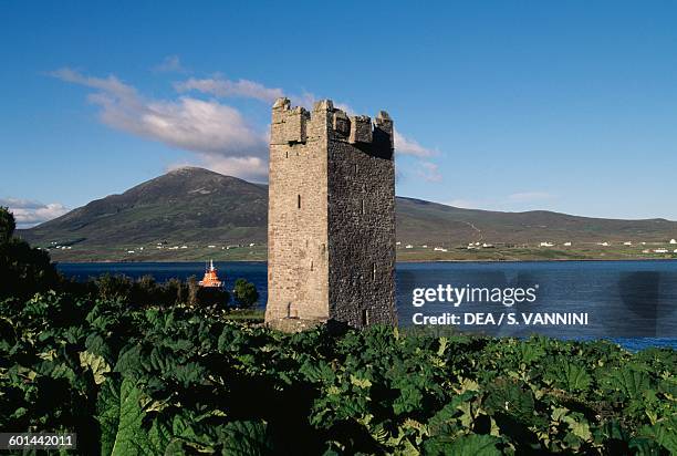 Carrick Kildavnet Castle, Achill Island, County Mayo, Ireland.