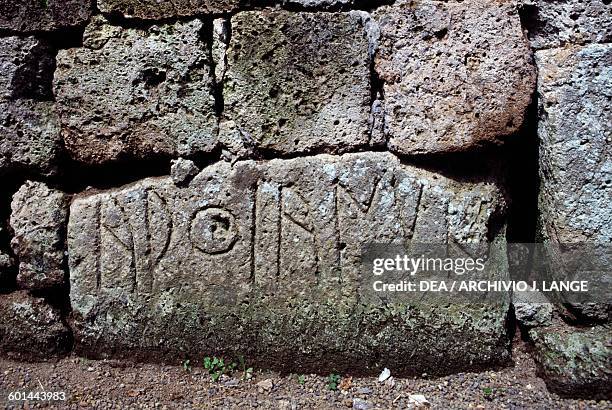 Etruscan Inscription 48 Etruscan Inscription Stock Photos, High-Res Pictures, and Images ...