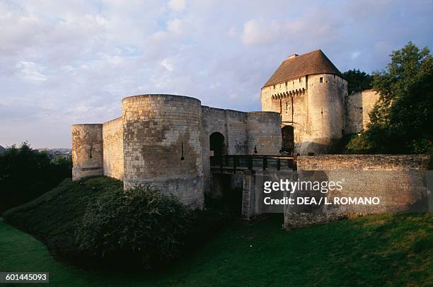 The Barbican and Fields gates , 13th-14th century, Caen castle, Lower Normandy. France, 11th-19th century.