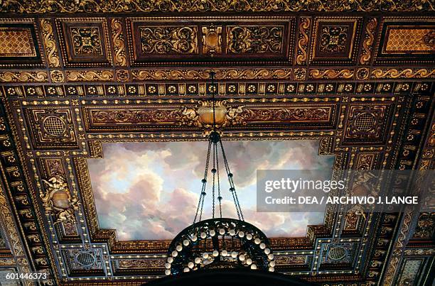 The Grand Study Hall ceiling, New York Public Library New York. United States of America, 19th century. New York, Pierpont Morgan Library