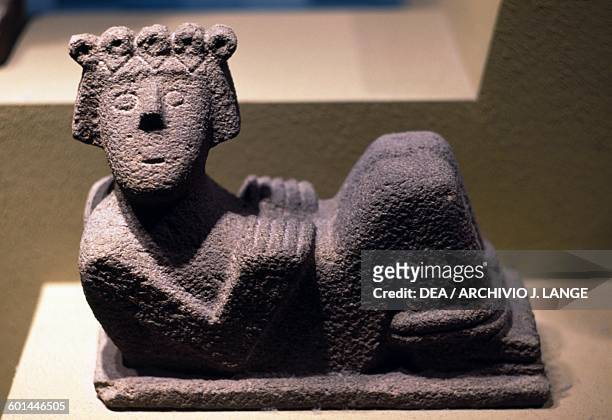 Statue of a Chac Mool, Maya civilisation. New York, American Museum of Natural History