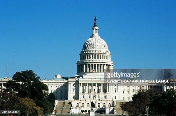 The Capitol, seat of the United States Congress, Washington DC, District of Columbia. United States of America, 18th-19th century.