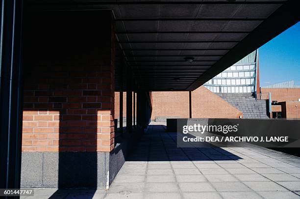 Auditorium of the main building of Helsinki University of Technology, 1955-1964, designed by Alvar Aalto , Otaniemi, Espoo, Helsinki, Finland. Detail.