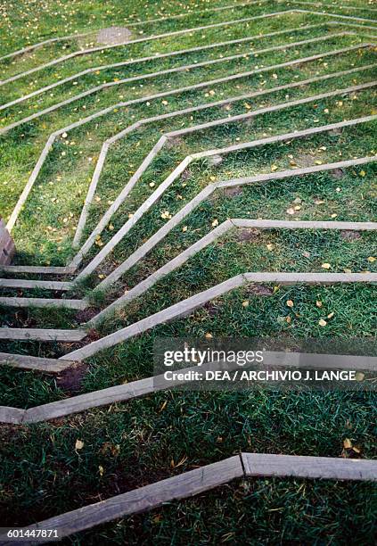 Stairs of Saynatsalo Town Hall, 1949-1952, designed by Alvar Aalto , Jyvaskyla, Finland, 20th century.