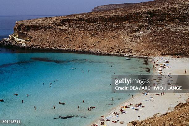 Rabbit beach on Lampedusa, Sicily, Italy.