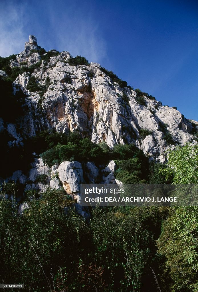 Rocky landscape near Rocky Necropolis of Pantalica