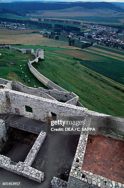 The walls of Spis castle , Zehra, Levoca. Slovakia, 12th-17th century.