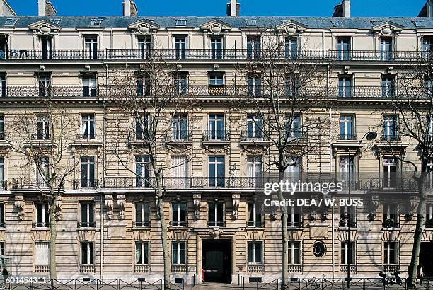 Building on Boulevard Saint-Germain, Paris, France.