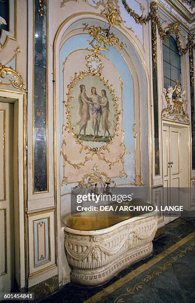 The Queen's bathroom, Royal Palace of Caserta , Campania. Italy, 18th century.