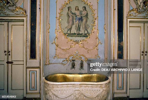 The Queen's bathroom, Royal Palace of Caserta , Campania. Italy, 18th century.