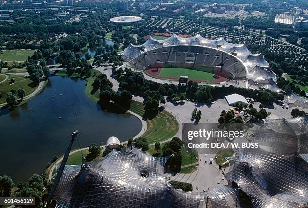 View of Olympiapark, the Olympic Park constructed for the 1972 Summer Olympics, Munich, Bavaria. Germany, 20th century.