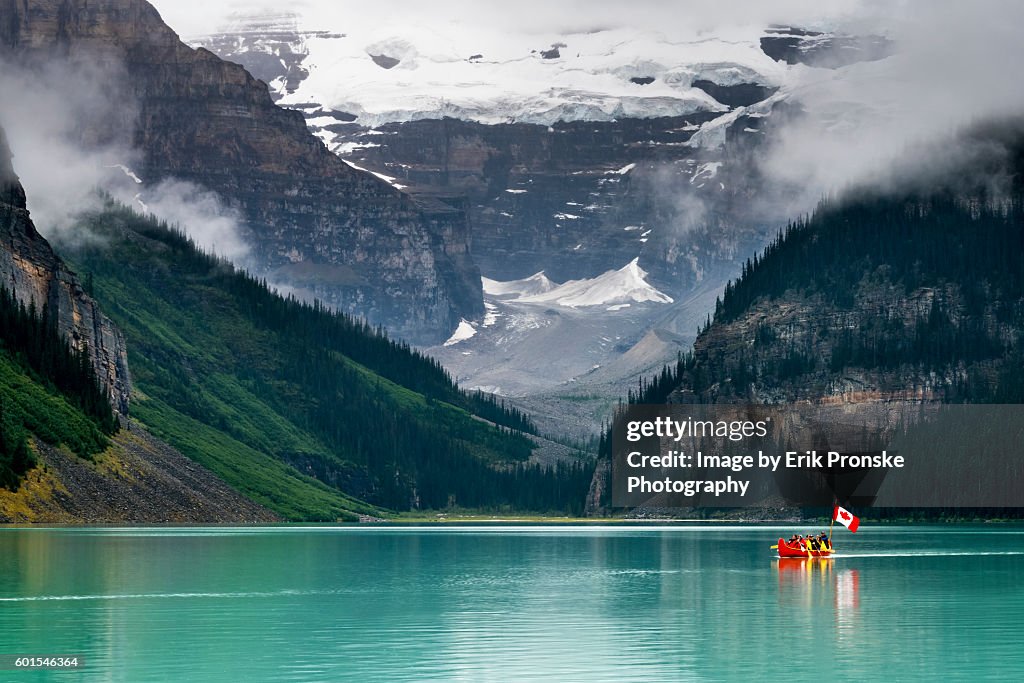 Canoe on Lake Louise