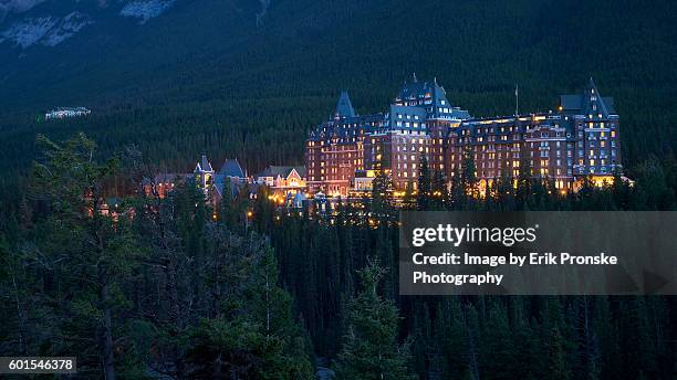 fairmont banff springs hotel - banff springs hotel stock pictures, royalty-free photos & images