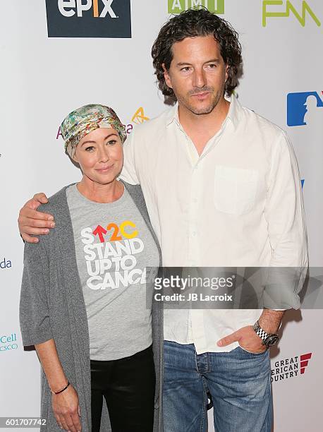 Shannen Doherty and Kurt Iswarienko attend Hollywood Unites for the 5th Biennial Stand Up To Cancer , A Program of The Entertainment Industry...