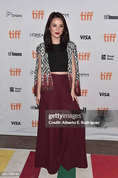 Actress Julie Estelle attends the "Headshot" premiere during the 2016 Toronto International Film Festival at Ryerson Theatre on September 9, 2016 in...