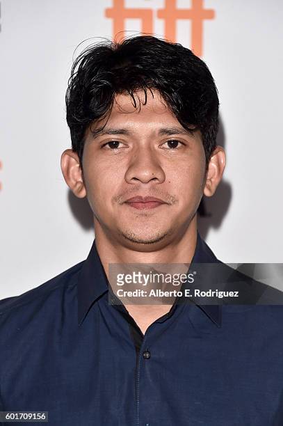 Actor Iko Uwais attends the "Headshot" premiere during the 2016 Toronto International Film Festival at Ryerson Theatre on September 9, 2016 in...
