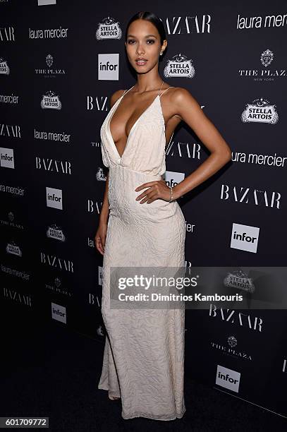 Lais Ribeiro attends Harper's Bazaar's celebration of "ICONS By Carine Roitfeld" presented by Infor, Laura Mercier, and Stella Artois at The Plaza...