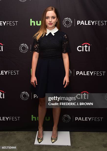 Actress Madison Davenport from the movie 'From Dusk Till Dawn' poses on arrival for the Paley Center For Media 's 10th annual PaleyFest fall TV...
