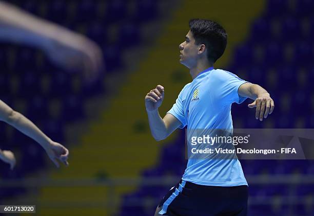 Tobias Seeto of Australia trains with his team prior to the FIFA Futsal World Cup Colombia 2016 on September 9, 2016 in Bucaramanga, Colombia.
